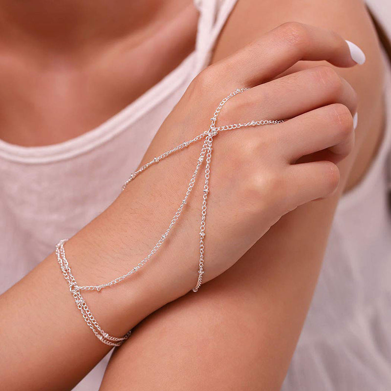 Finger Connected Hand Chain Bracelet