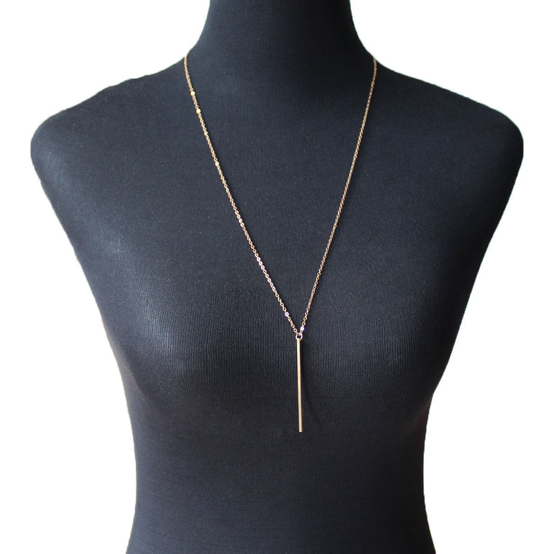 Long bar Pendant Necklace for Girl