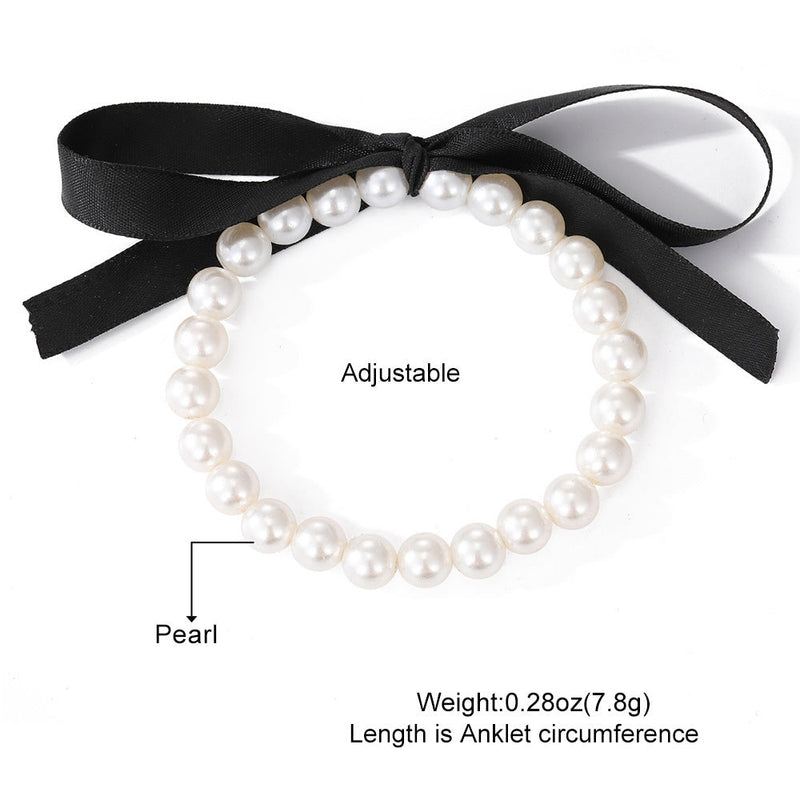 Beads Pearl Bow Bowknot Bracelet