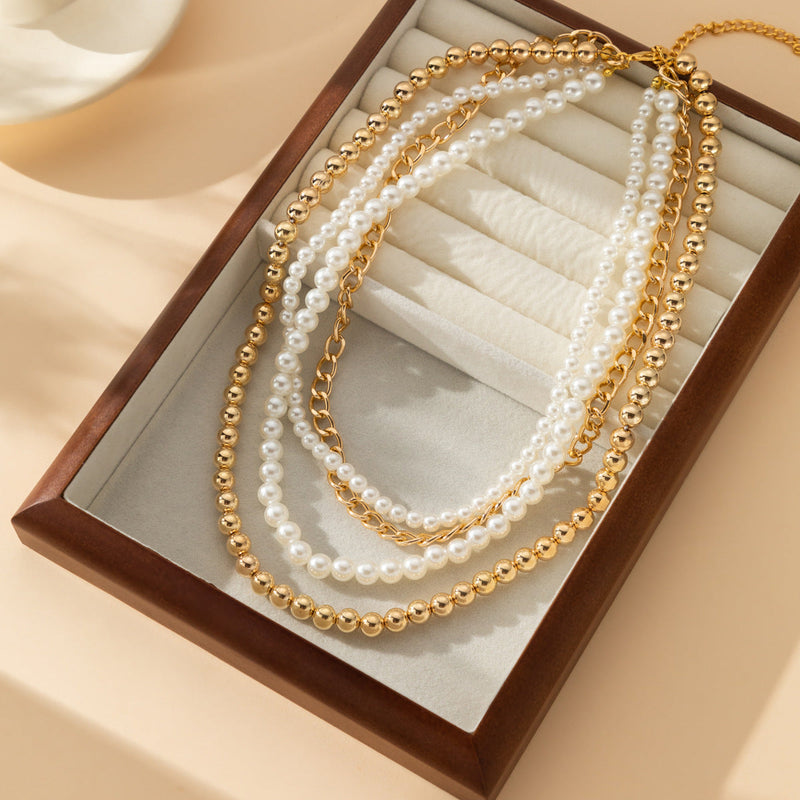 Multi-layer Long Pearl Necklace