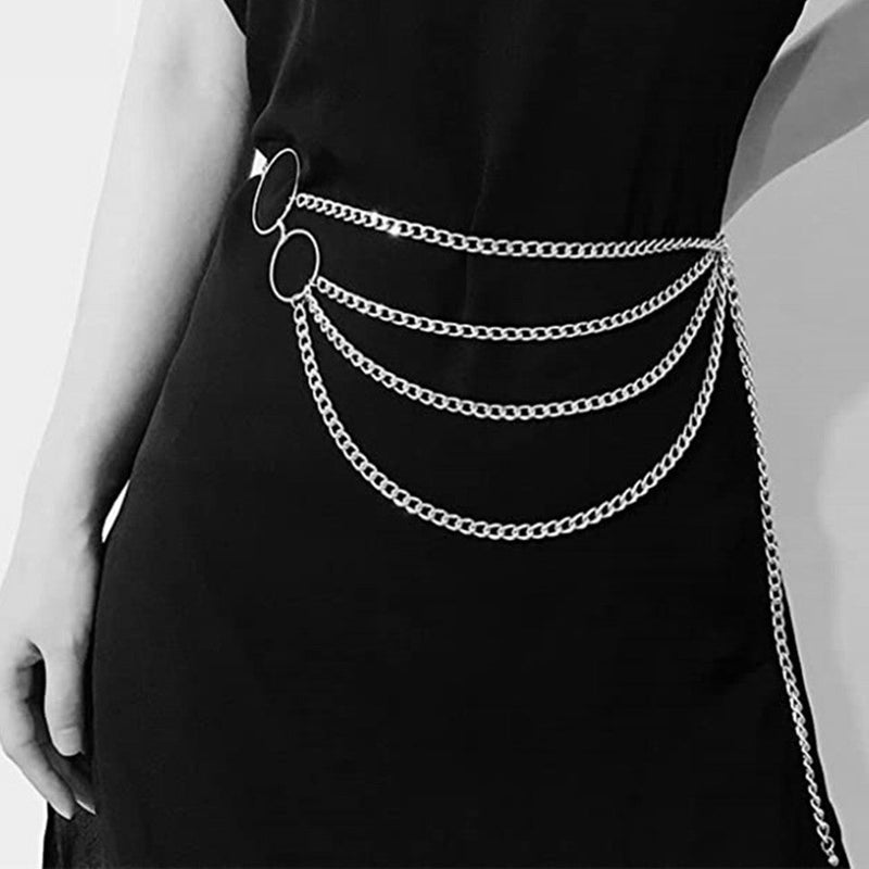 Metal Body Chain Tassel Multilayer Sexy Waist Chain Jewelry