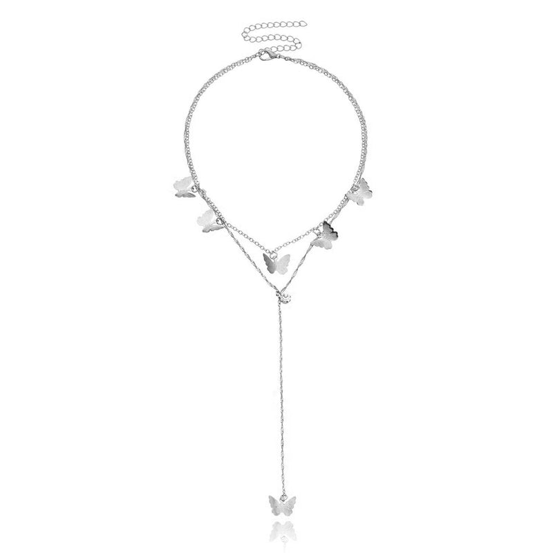 Double Layered Long Chain Necklace for Women