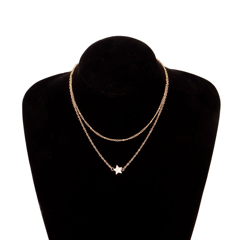 Double Layer Star Pendant Necklace