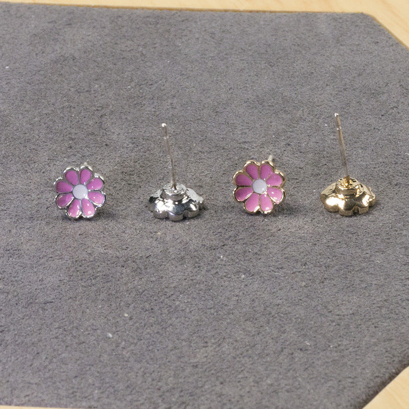 Flower Daisy Cartoon Earring Set