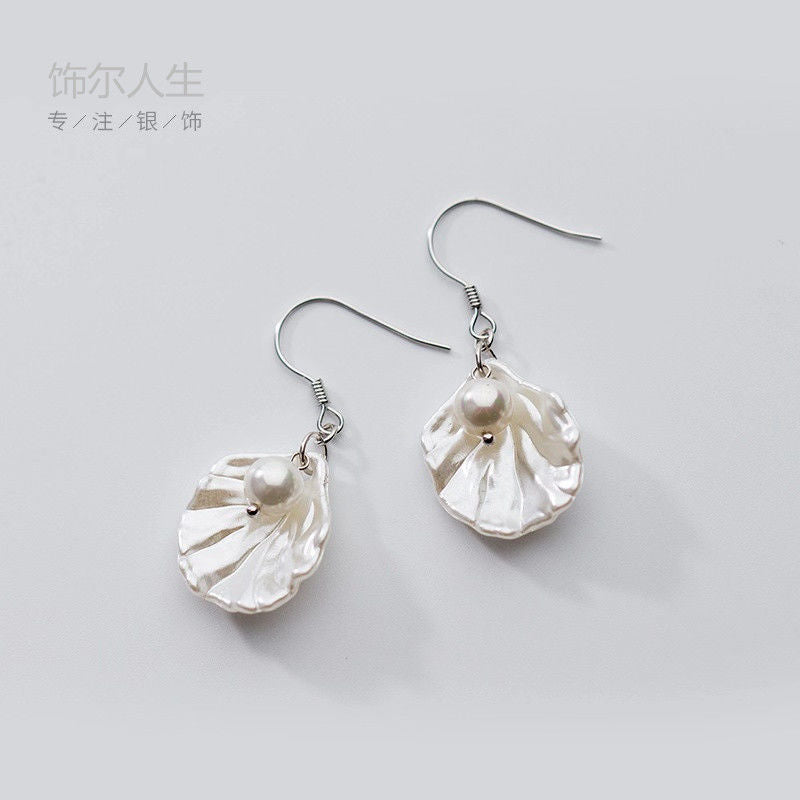 Romantic Hook Drop Pearl Shell Earrings