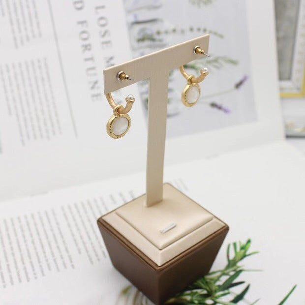 Opal Round Hoop Earrings