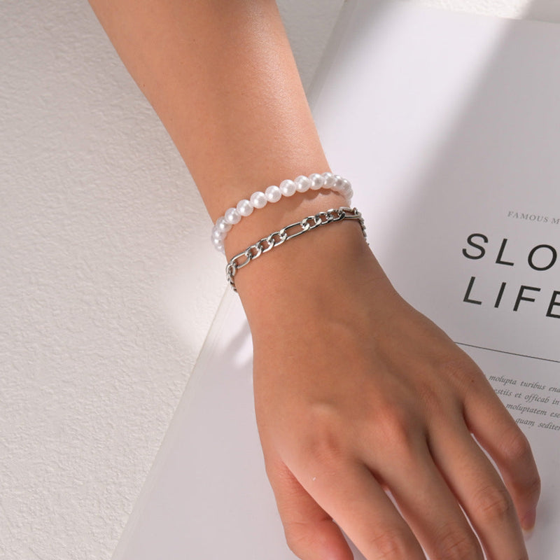 Fashion Charm Pearl Chain Bracelet