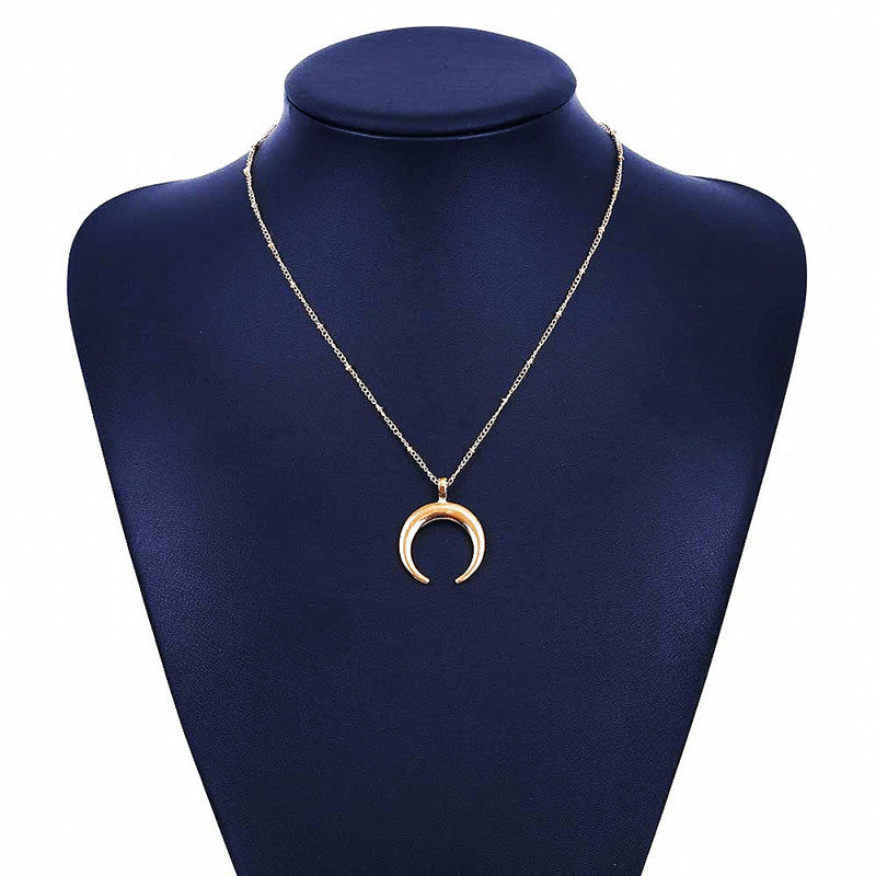 Crescent Moon Pendant Necklace Sweet