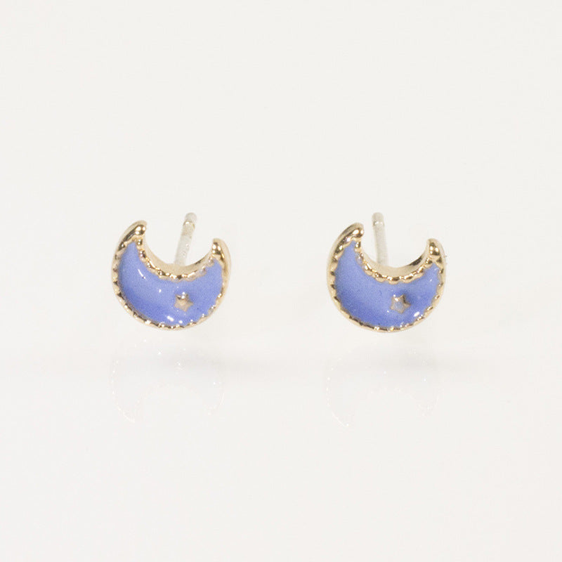 MIni Moon Stud Earring