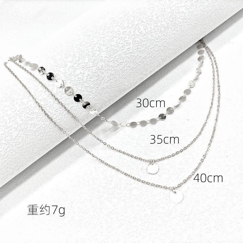 Coin Pendant Bamboo Chain Necklace