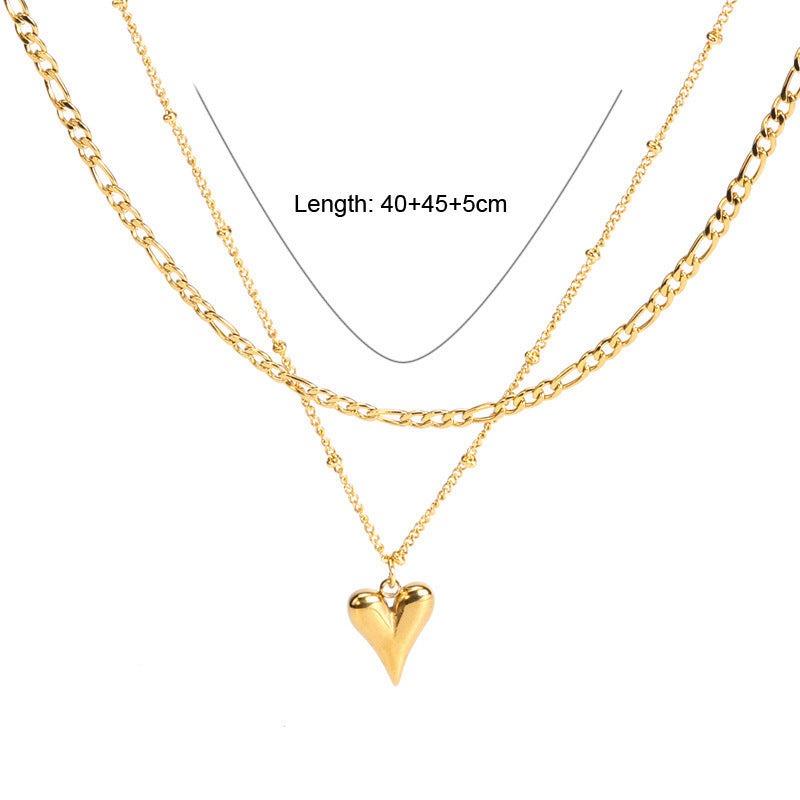 Double Layered Paperclip Chain Necklace