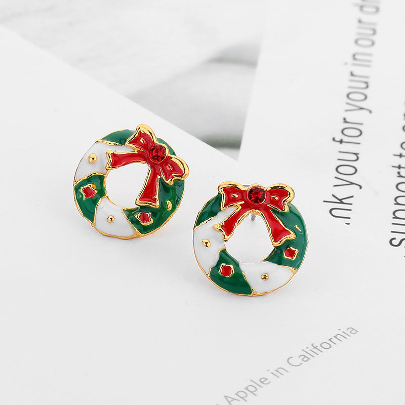Christmas Geometric Garland Earring