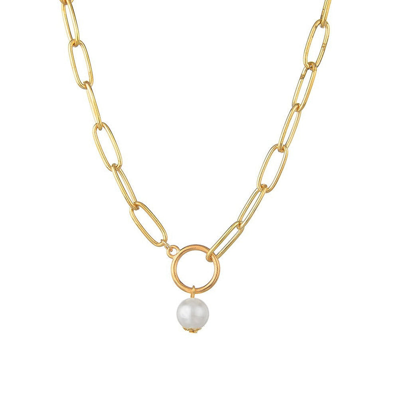 Pearl Pendant Choker Necklace for Women