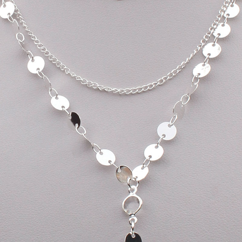 Long Tassels Pendent Sequin Necklace