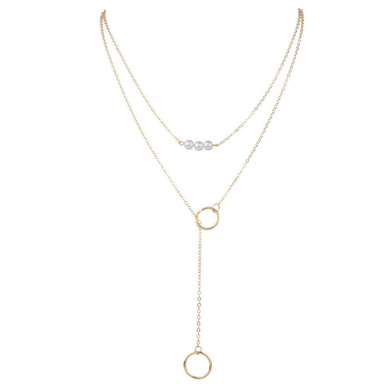 Pearl Drop Lariat Necklace