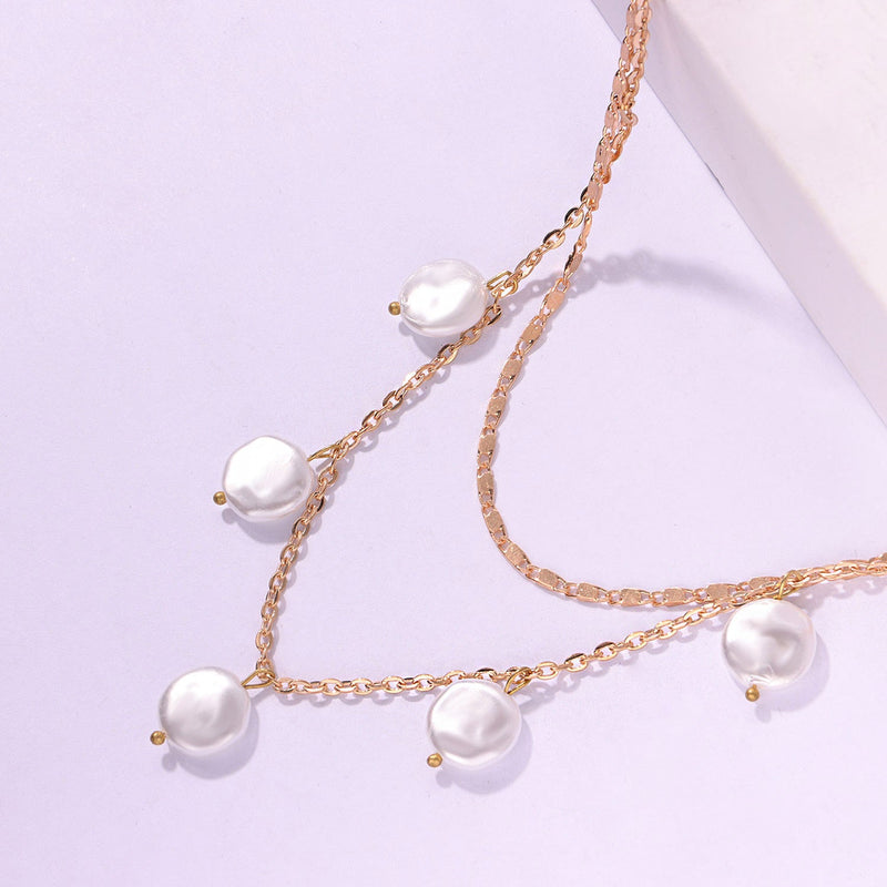Multi-Layer Pearl Necklace for Women
