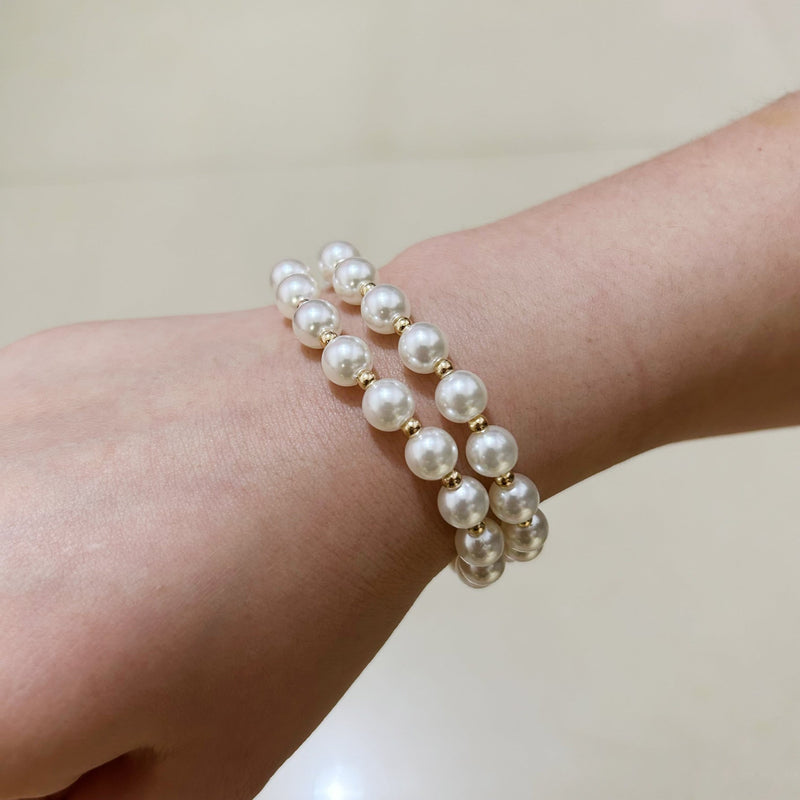 Imitation Pearl Pendant Necklace Bracelet