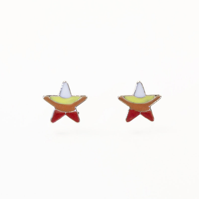 Enamel Jewelry Star Earrings