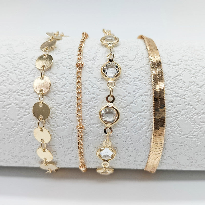 Paperclip Link Chain Bracelet Set