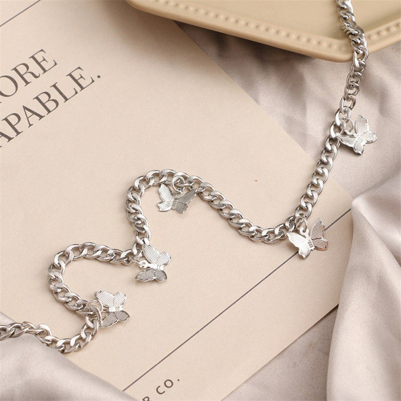 Alloy Metal Jewelry Butterfly Necklace