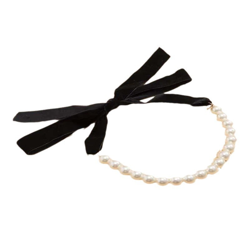 Black Rope Chain Women Jewelry Pearl Necklaces