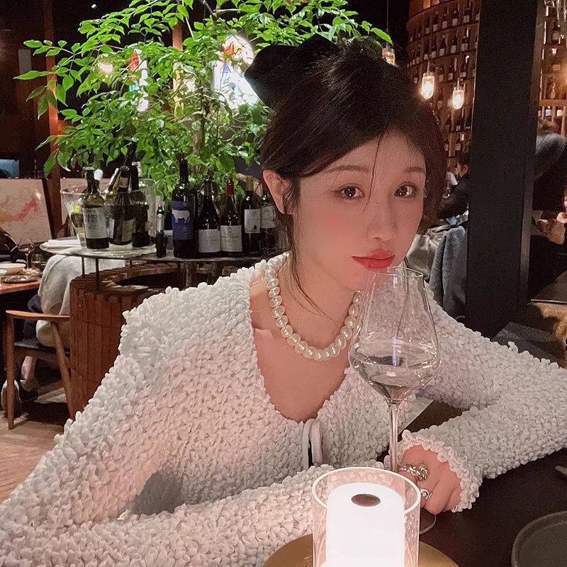 Fashion Pearl Beaded Choker Necklace Jewelry for Women Girls