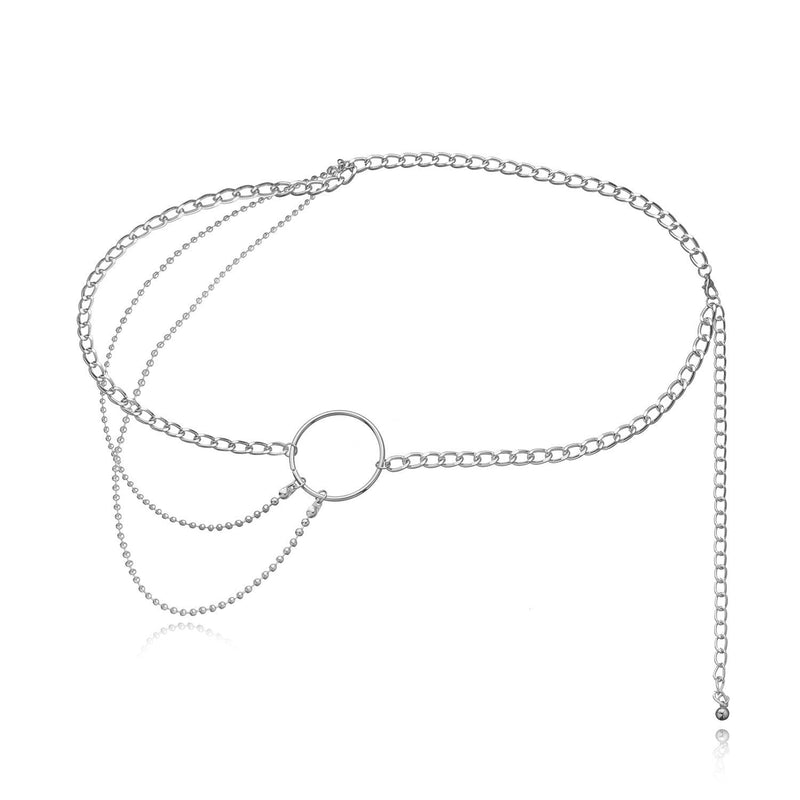 Hip Hop Punk Jewelry Retro Double Layer Metal Trouser Chain Waist Chain