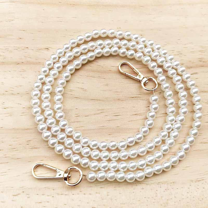 Lady Hand Bag Chain Bags White Pearl Chain