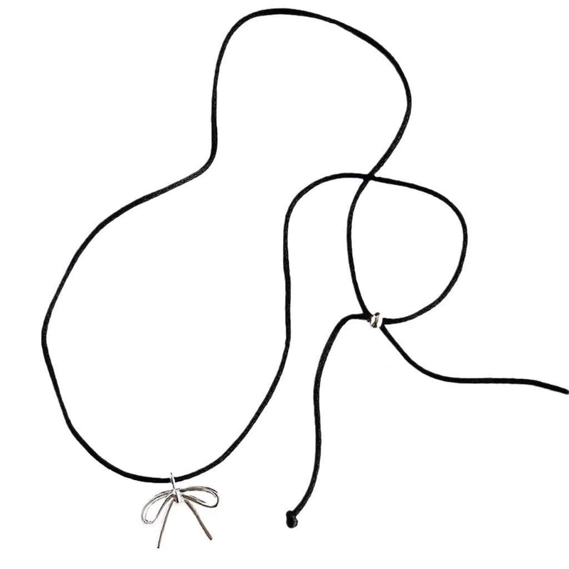 Simple Bow Sweater Necklace