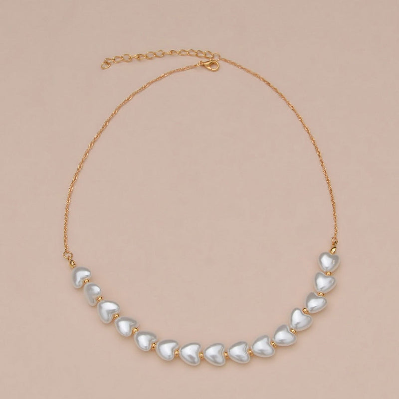 Heart Pearl Necklace