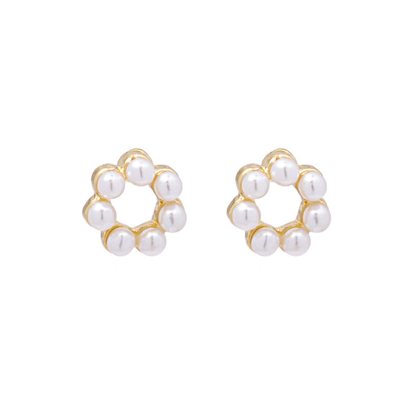 Imitate Pearl Flower Earrings