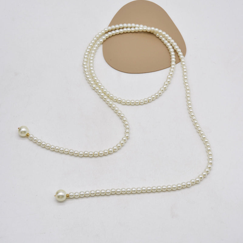 White Long Pearl Necklace