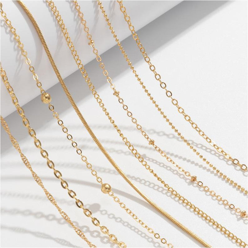 Multi Layer Link Chain Necklace Women