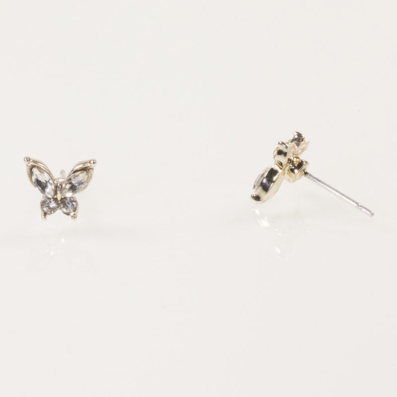 Rhinestone butterfly Stud Earrings