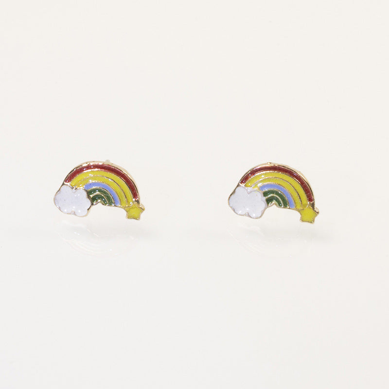 Rainbow Clouds Earring