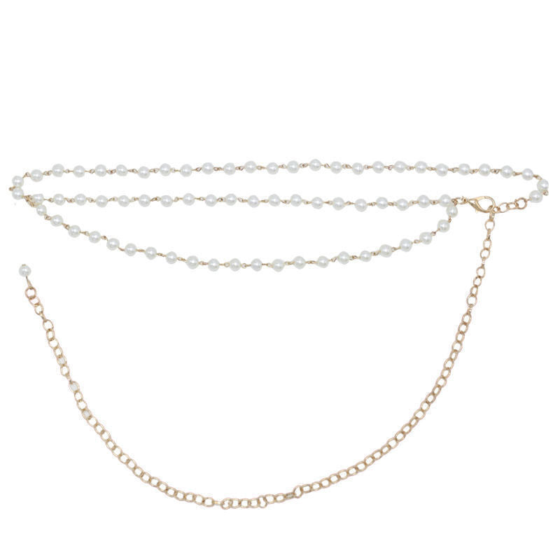 Double-layer Imitation Pearl Waist Chain