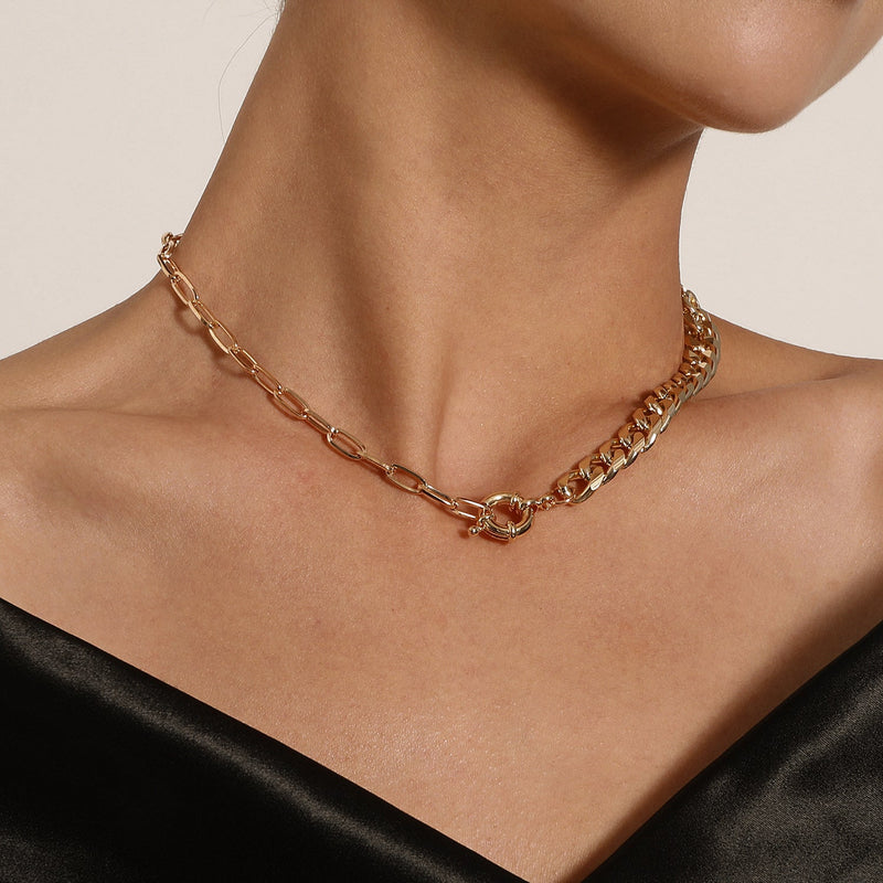 Double Paperclip Rope Chain Necklace Jewelry