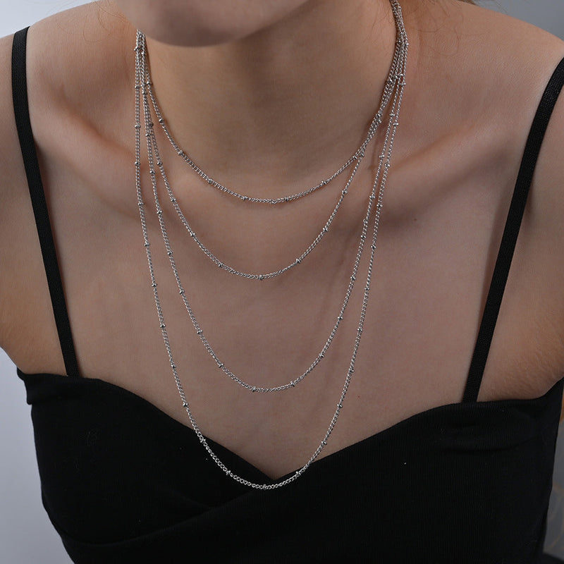 Ball Chain Double Layer Chain Necklace