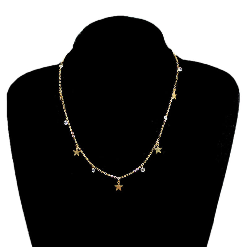 Multi Star Stone Charms Jewelry Necklace