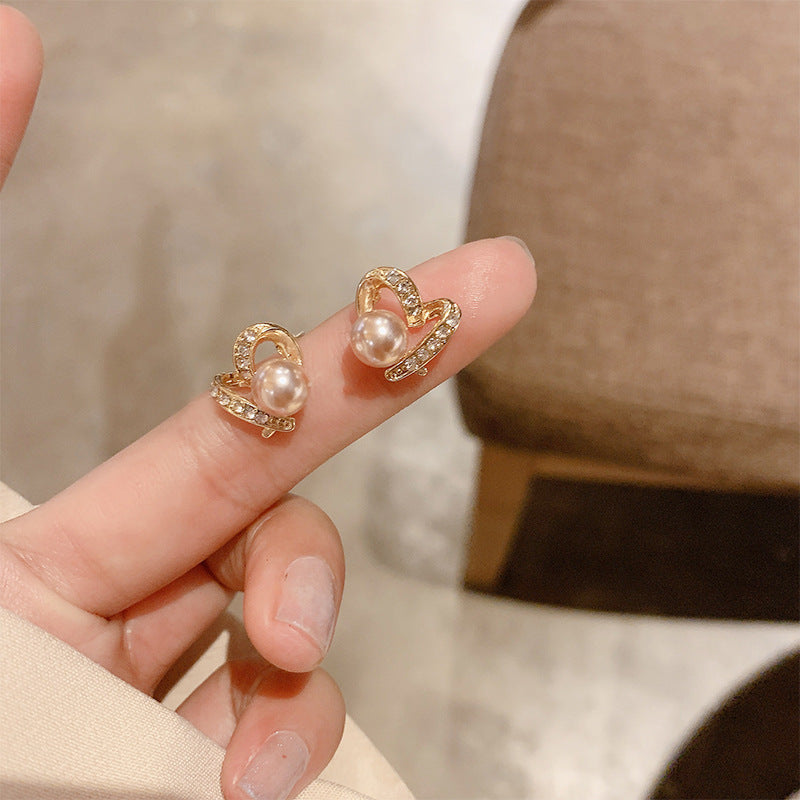 Hollow Love Ear Studs Irregular Heart Earrings for Women