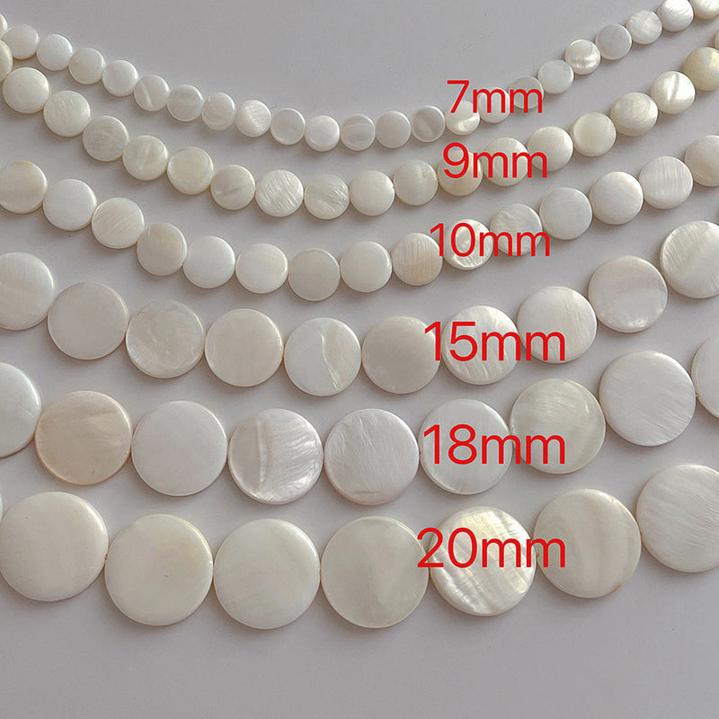 Natural Shell Disc Beading Choker Necklaces