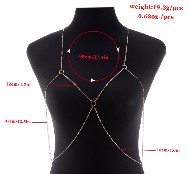 Body Chain Jewelry Tassel Harness Necklace Bra Chain