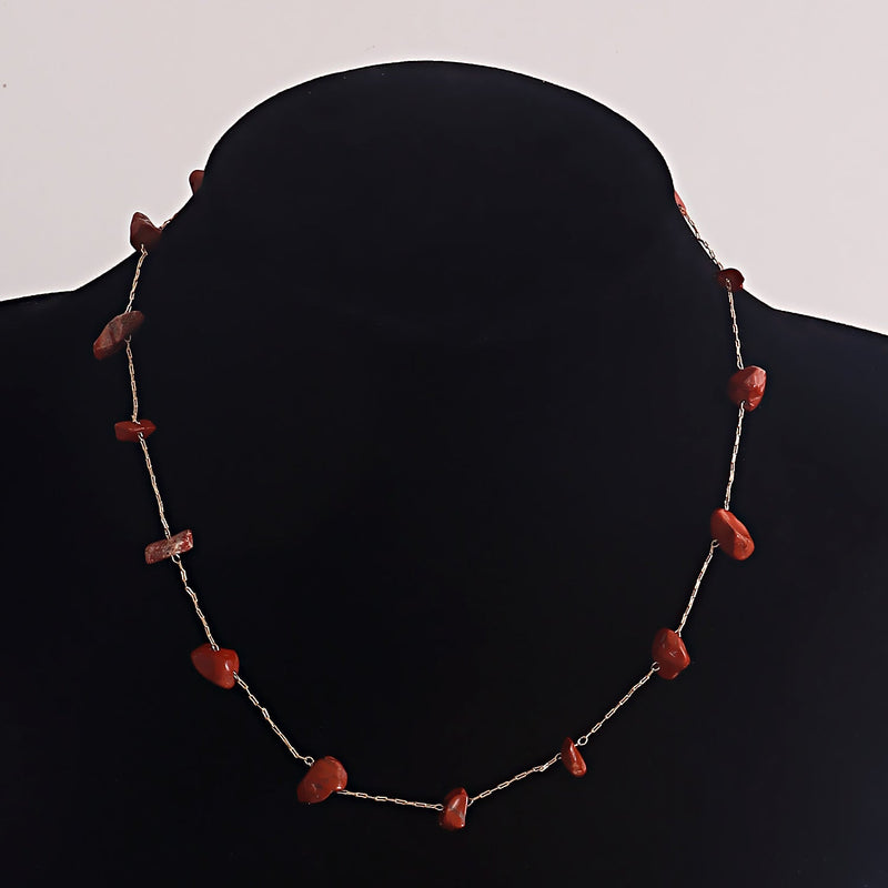 Beach Colorful Natural Irregular Stone Necklace