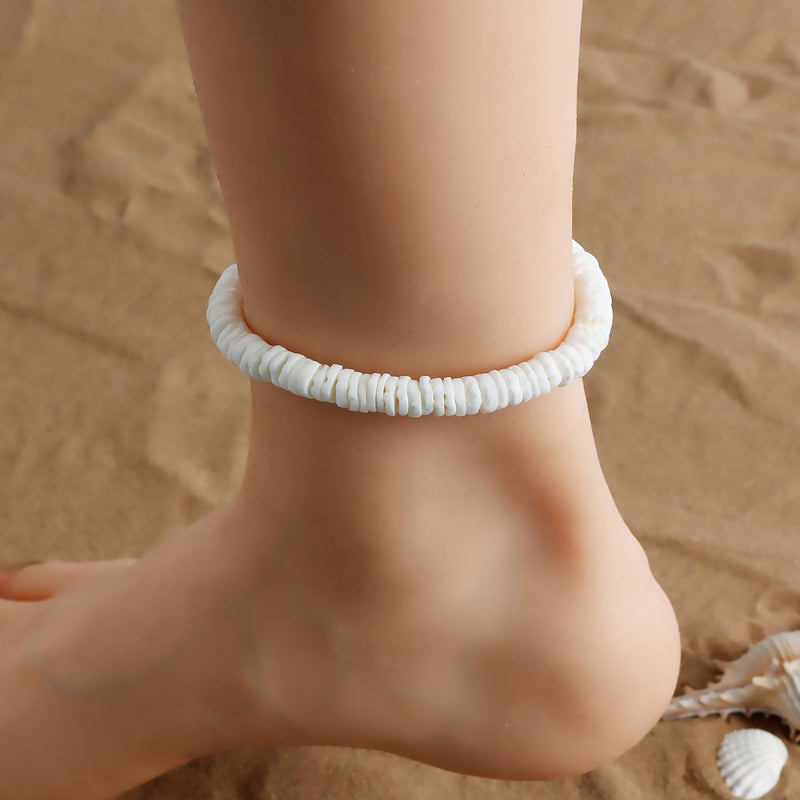 Bohemian Broken Cowrie Shell Foot Bracelet