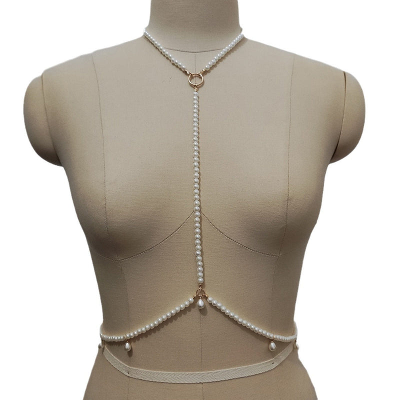 Sexy Bikini Pearl Breast Chain for Girls