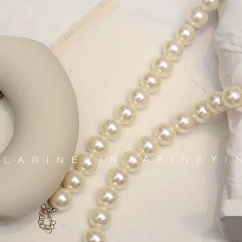 Faux Large 18MM Chunky Pearl Necklace for Women