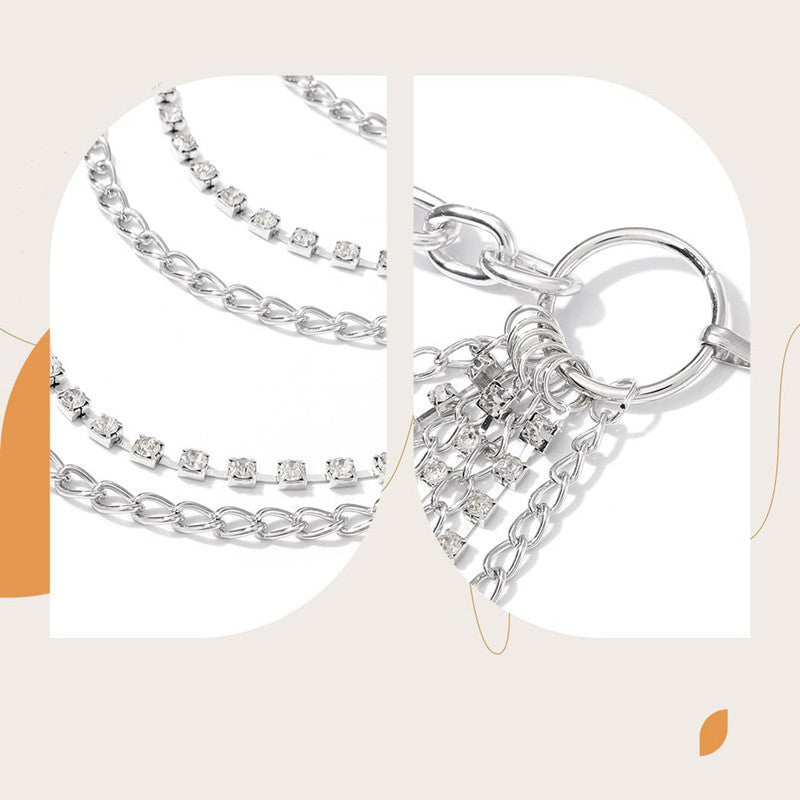 Multi-Layer Waist Chain Rhinestone Tassel Sexy Bikini Chain