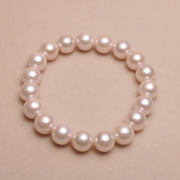 Elastic Beaded Shell Pearl Bracelet