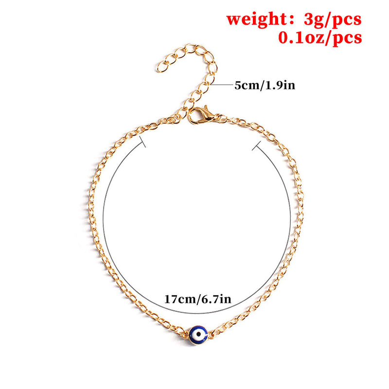 Evil Blue Eye Chain Bracelet