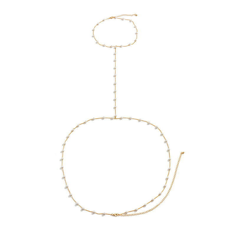 Pearl Charm Bikini Waist Belt Belly Chain